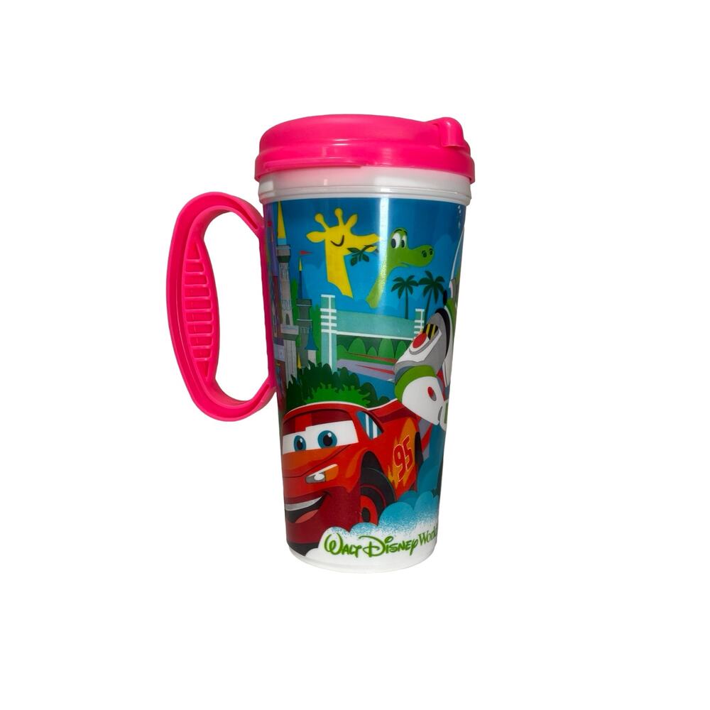 Walt Disney World Pixar Rapid Fill Mug Pink Buzz McQueen Dory 16 oz
